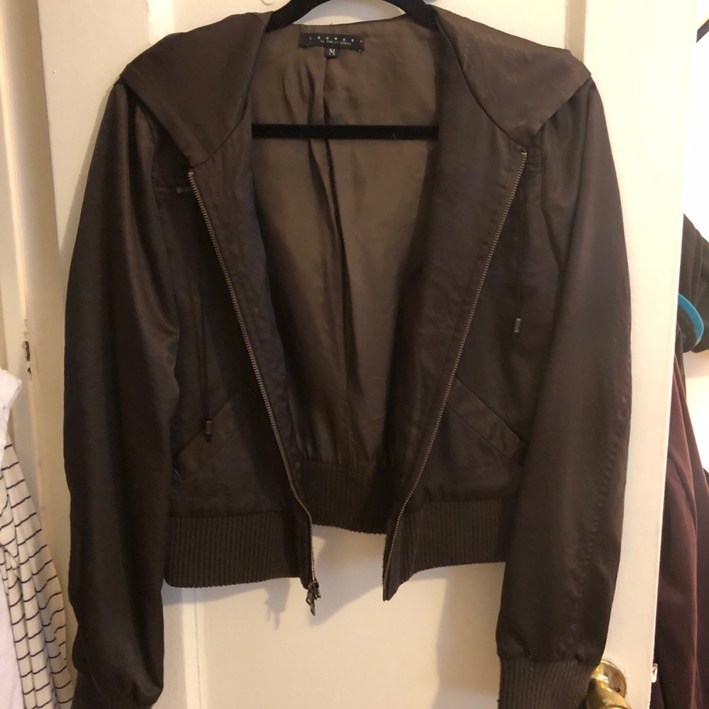 Bronze laundry bomber jacket